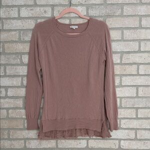 Garnet Hill mauve pink 100% cashmere sweater size M